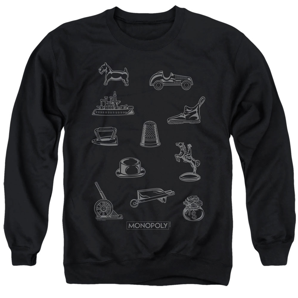 MONOPOLY : TOKEN ADULT CREW SWEAT Black 2X