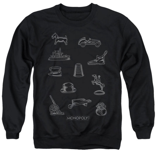 MONOPOLY : TOKEN ADULT CREW SWEAT Black MD