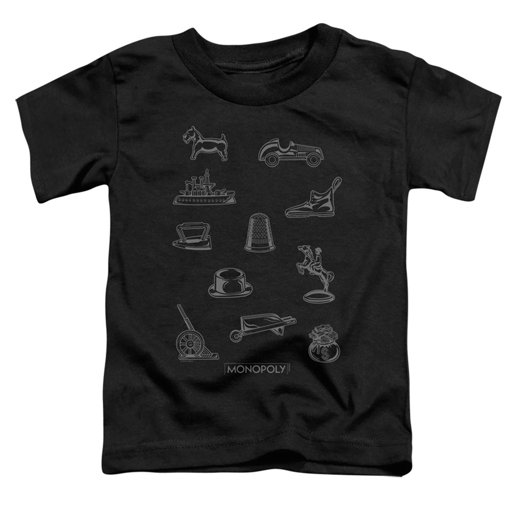 MONOPOLY : TOKEN S\S TODDLER TEE Black LG (4T)