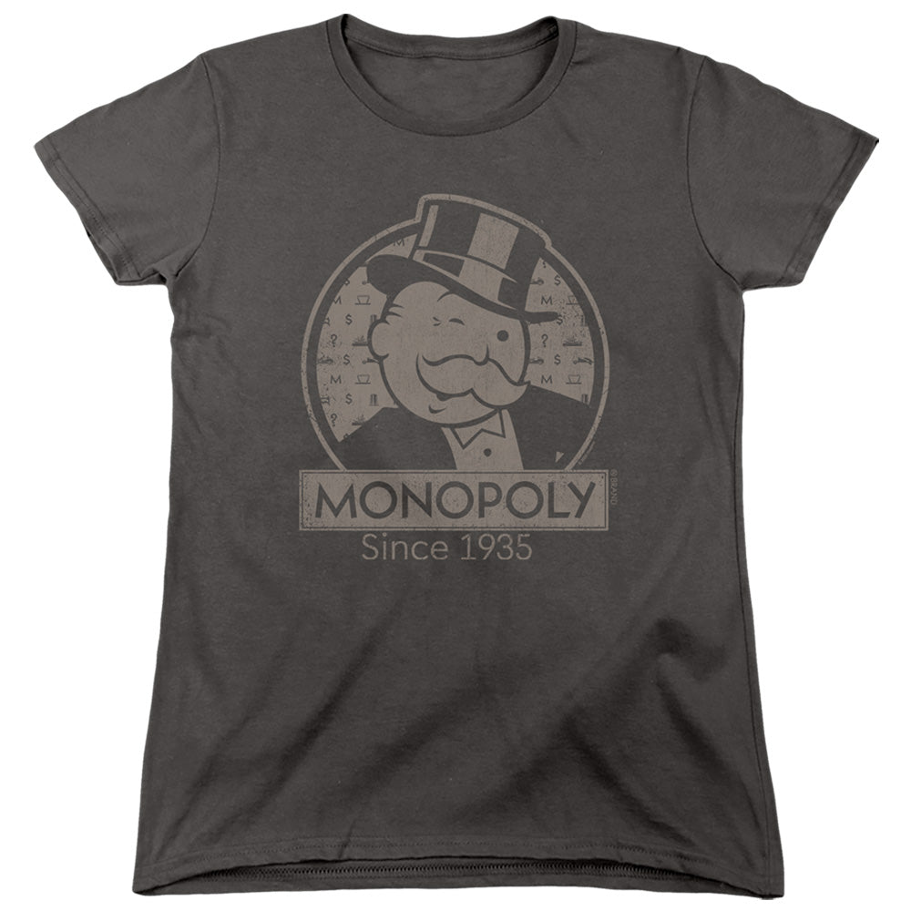 MONOPOLY : WINK WOMENS SHORT SLEEVE Charcoal 2X