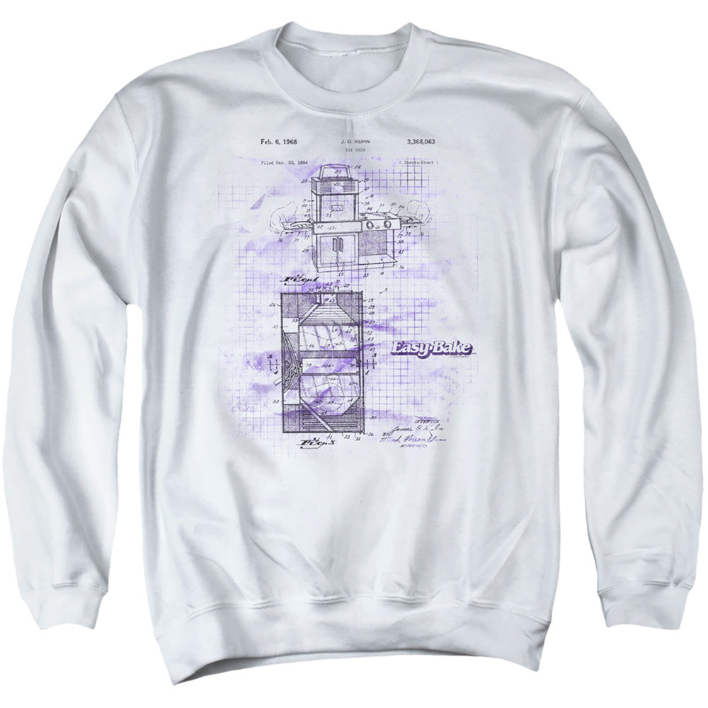 EASY BAKE OVEN EASY BAKE PATENT ADULT CREWNECK SWEATSHIRT WHITE SM