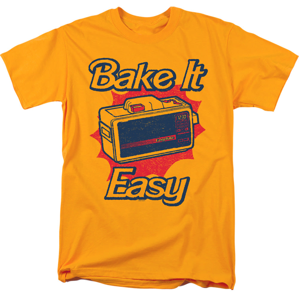 EASY BAKE OVEN BAKE IT EASY ADULT REGULAR FIT SHORT SLEEVE GOLD XL