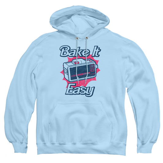 EASY BAKE OVEN BAKE IT EASY ADULT PULLOVER HOODIE LIGHT BLUE LG