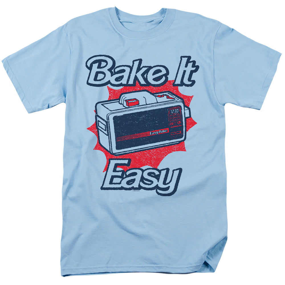 EASY BAKE OVEN BAKE IT EASY ADULT REGULAR FIT SHORT SLEEVE LIGHT BLUE SM