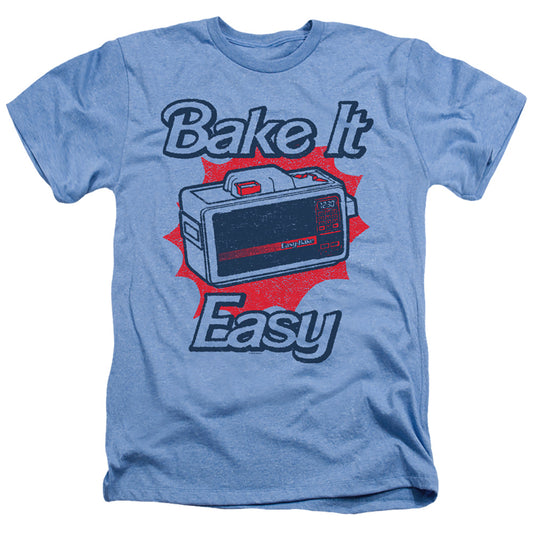 EASY BAKE OVEN BAKE IT EASY ADULT REGULAR FIT HEATHER SHORT SLEEVE LIGHT BLUE SM