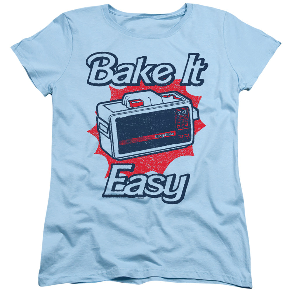 EASY BAKE OVEN BAKE IT EASY WOMEN'S SHORT SLEEVE LIGHT BLUE SM