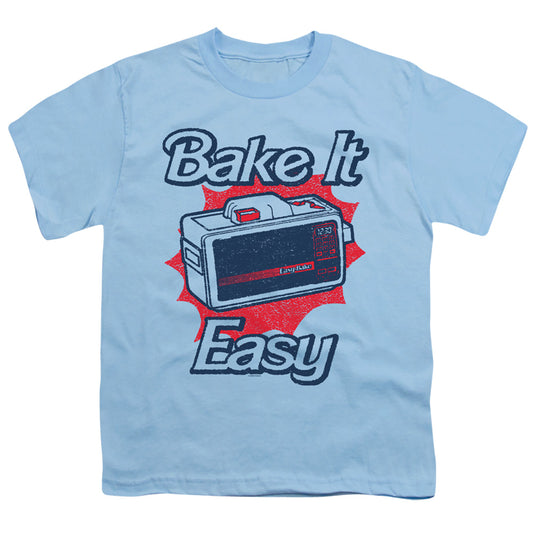 EASY BAKE OVEN BAKE IT EASY YOUTH SHORT SLEEVE LIGHT BLUE XS