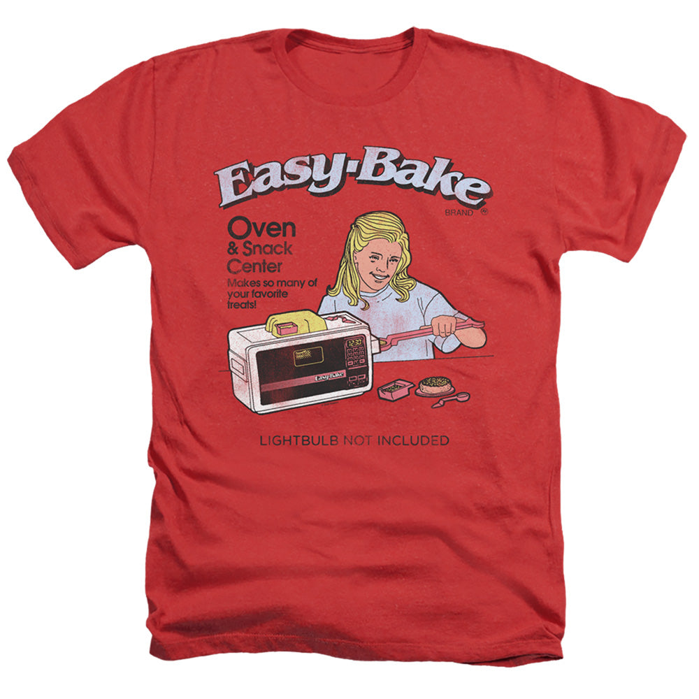 EASY BAKE OVEN LIGHTBULB NOT INCLUDED ADULT REGULAR FIT HEATHER SHORT SLEEVE RED 3X