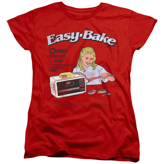 EASY BAKE OVEN LIGHTBULB NOT INCLUDED WOMEN'S SHORT SLEEVE RED MD