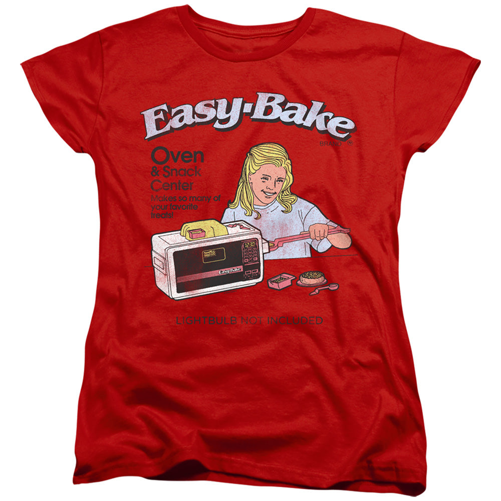 EASY BAKE OVEN LIGHTBULB NOT INCLUDED WOMEN'S SHORT SLEEVE RED SM