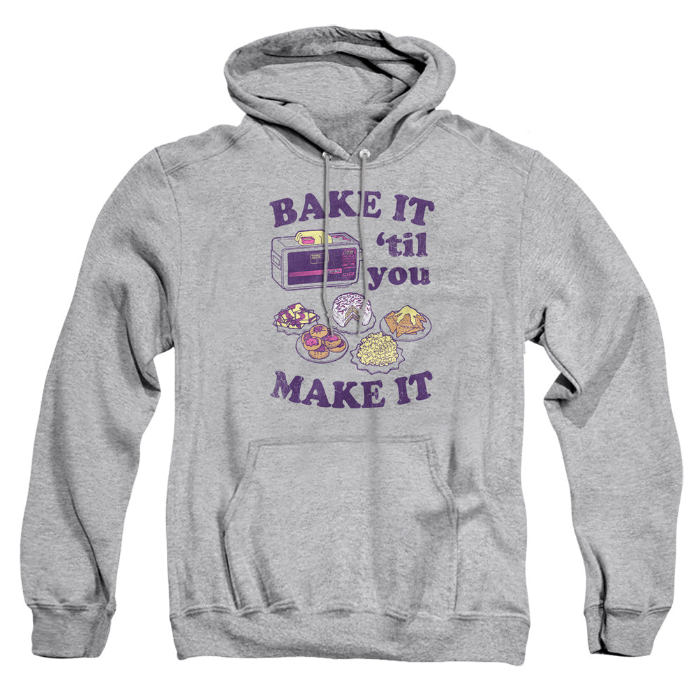 EASY BAKE OVEN BAKE IT TIL YOU MAKE IT ADULT PULLOVER HOODIE ATHLETIC HEATHER 3X