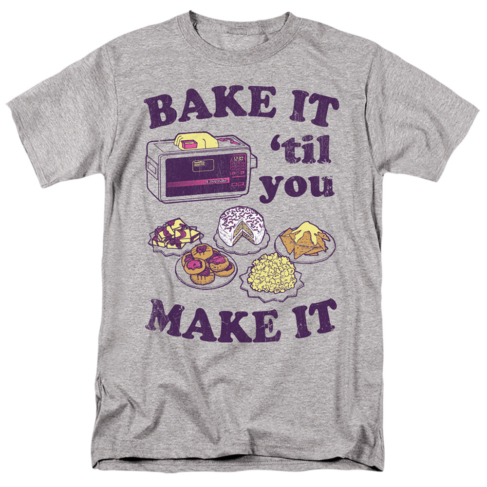 EASY BAKE OVEN BAKE IT TIL YOU MAKE IT ADULT REGULAR FIT SHORT SLEEVE ATHLETIC HEATHER 5X