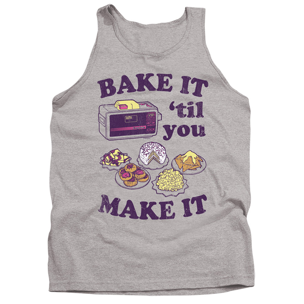 EASY BAKE OVEN BAKE IT TIL YOU MAKE IT ADULT TANK TOP ATHLETIC HEATHER XL