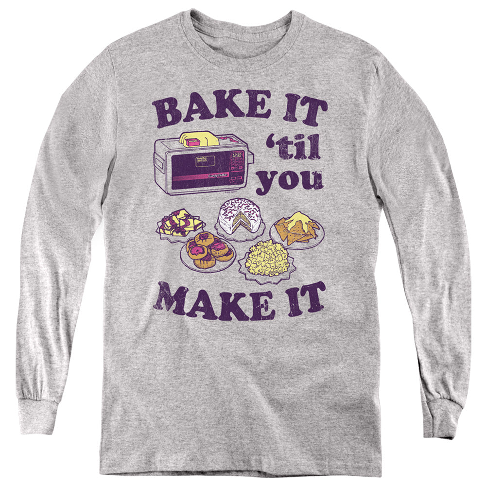 EASY BAKE OVEN BAKE IT TIL YOU MAKE IT L S YOUTH ATHLETIC HEATHER XL