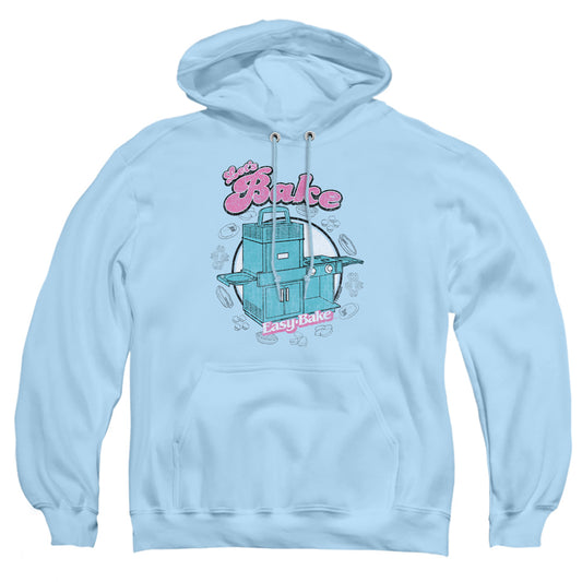 EASY BAKE OVEN LETS BAKE ADULT PULLOVER HOODIE LIGHT BLUE LG