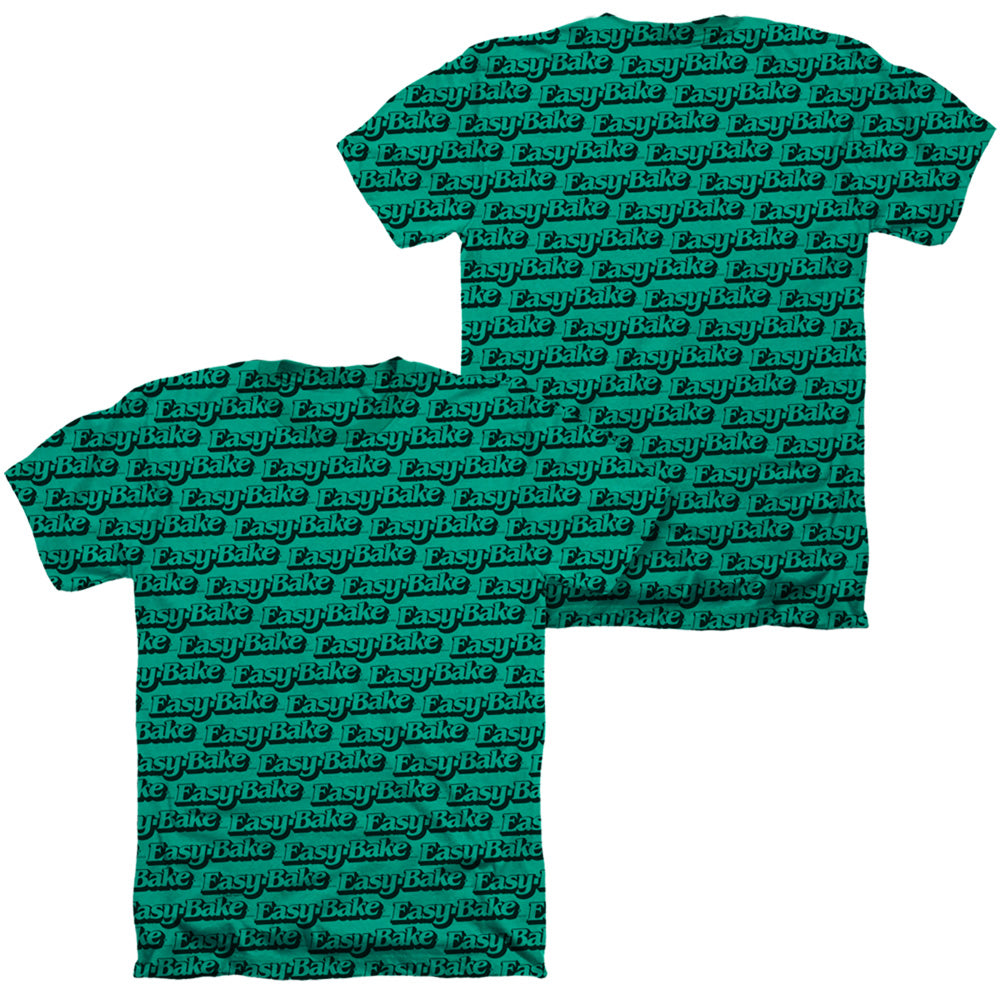 EASY BAKE OVEN LOGO REPEAT (FRONT BACK PRINT) ADULT REGULAR FIT HEATHER SHORT SLEEVE KELLY GREEN XL