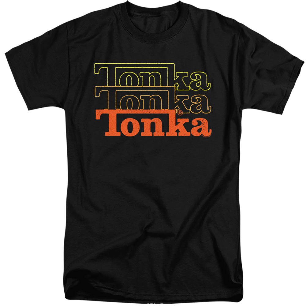 TONKA : FUZZED REPEAT ADULT TALL FIT SHORT SLEEVE Black 2X