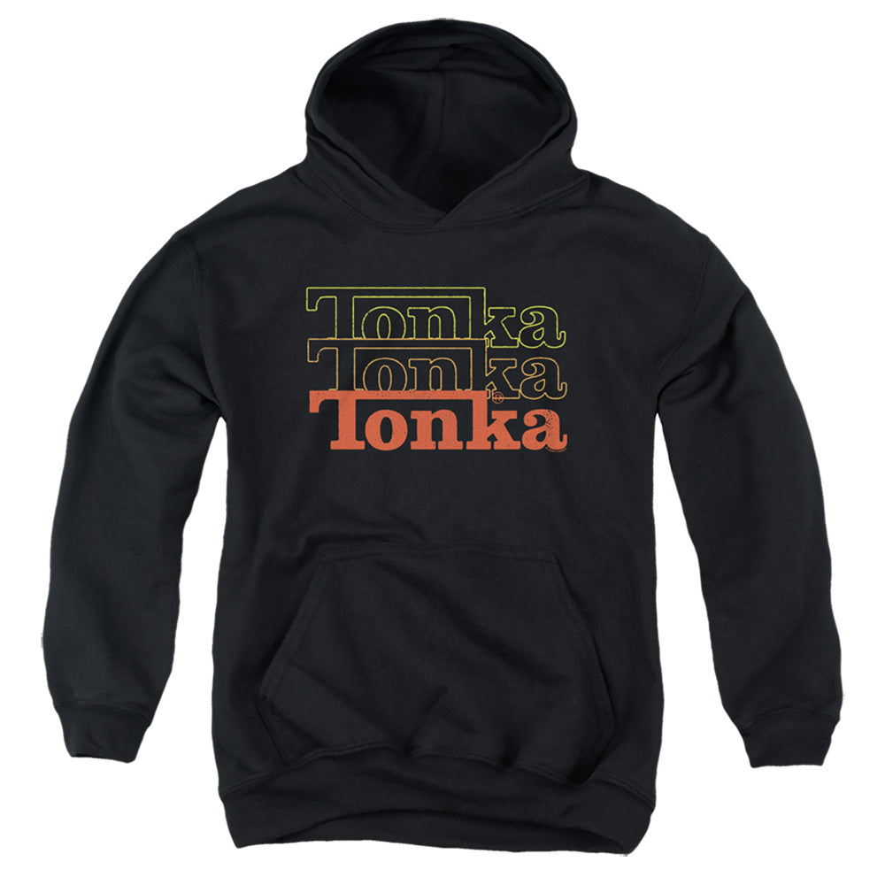 TONKA : FUZZED REPEAT YOUTH PULL OVER HOODIE Black LG