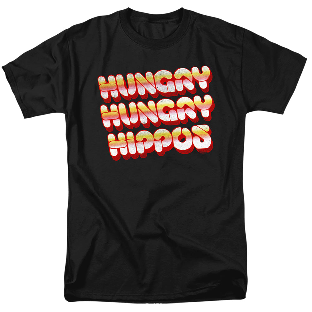 HUNGRY HUNGRY HIPPOS : HUNGRY VINTAGE LOGO S\S ADULT 18\1 Black 2X