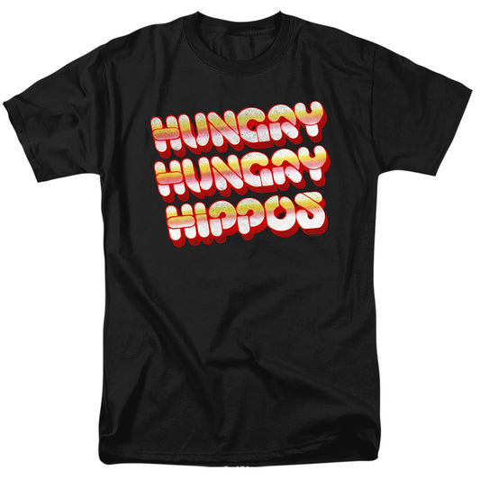 HUNGRY HUNGRY HIPPOS : HUNGRY VINTAGE LOGO S\S ADULT 18\1 Black SM