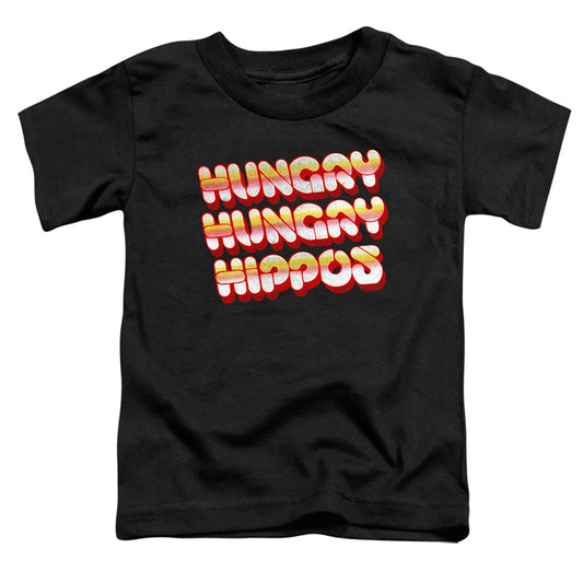 HUNGRY HUNGRY HIPPOS : HUNGRY VINTAGE LOGO S\S TODDLER TEE Black LG (4T)