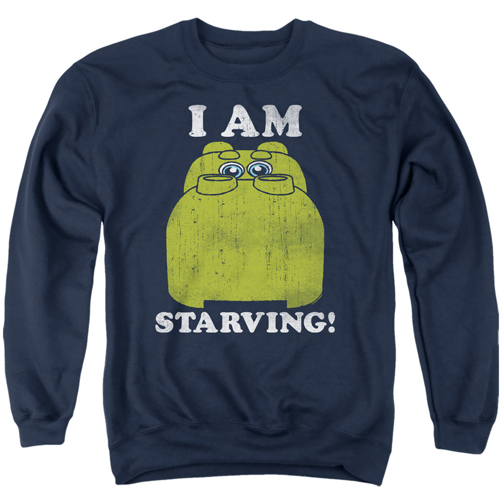 HUNGRY HUNGRY HIPPOS : I'M STARVING ADULT CREW SWEAT Navy 2X