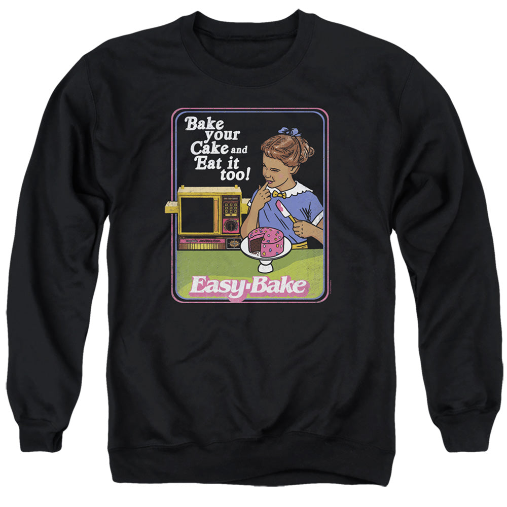 EASY BAKE OVEN BAKE YOUR CAKE ADULT CREWNECK SWEATSHIRT BLACK 2X