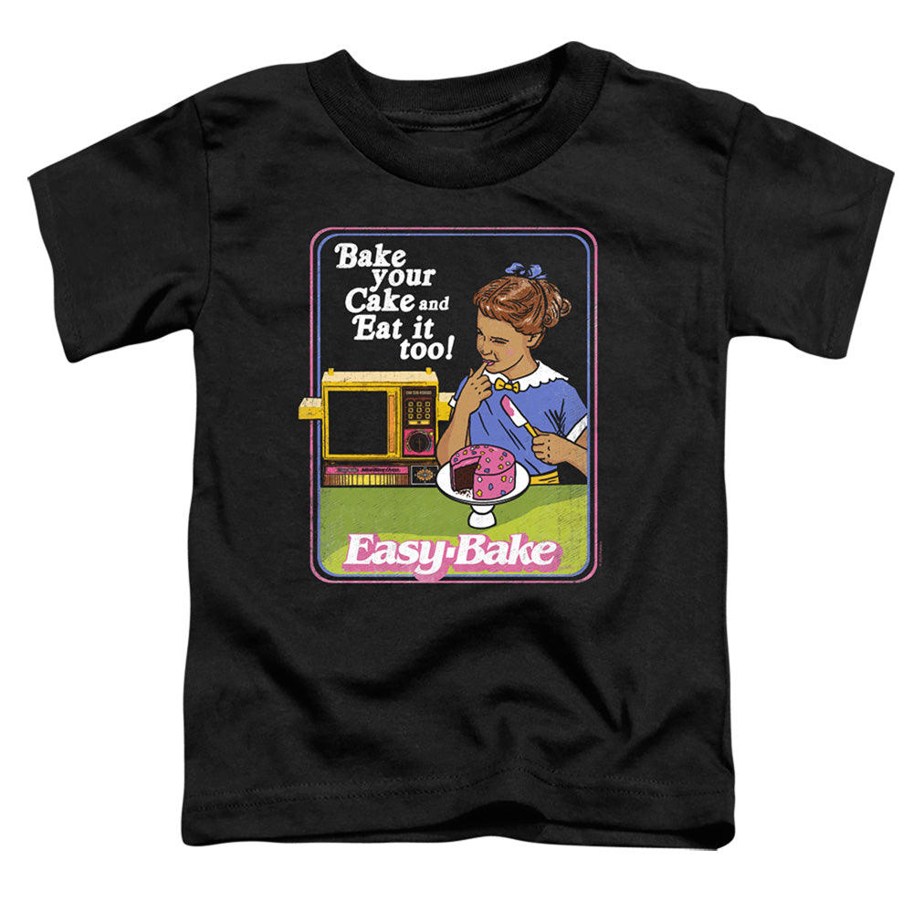 EASY BAKE OVEN BAKE YOUR CAKE TODDLER SHORT SLEEVE BLACK LG (4T)