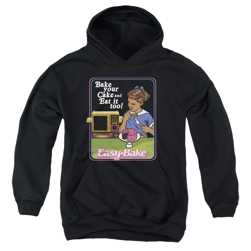 EASY BAKE OVEN BAKE YOUR CAKE YOUTH HOODED SWEATSHIRT BLACK XL