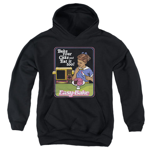 EASY BAKE OVEN BAKE YOUR CAKE YOUTH HOODED SWEATSHIRT BLACK MD