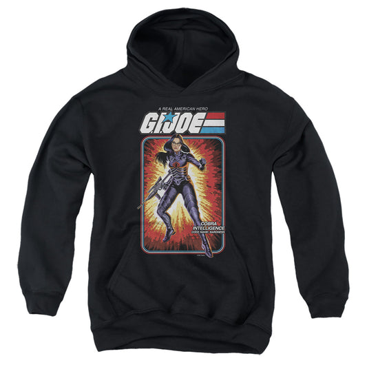 G.I. JOE : BARONESS CARD YOUTH PULL OVER HOODIE Black XL