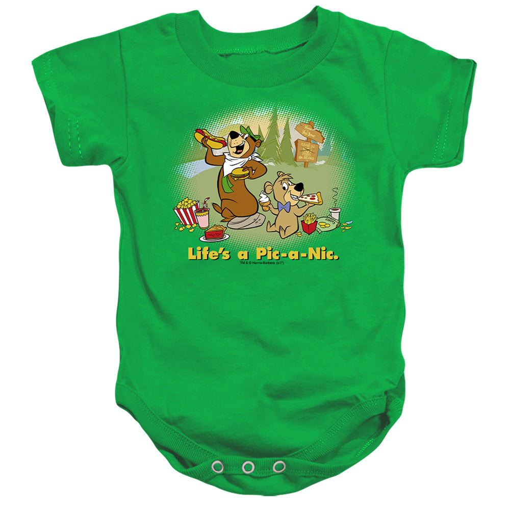 YOGI BEAR : LIFE'S A PIC INFANT SNAPSUIT Kelly Green LG (18 Mo)