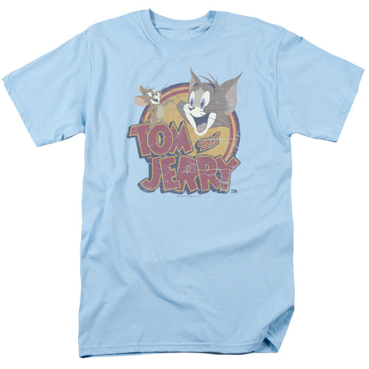 TOM AND JERRY : WATER DAMAGED S\S ADULT 18\1 Light Blue 2X