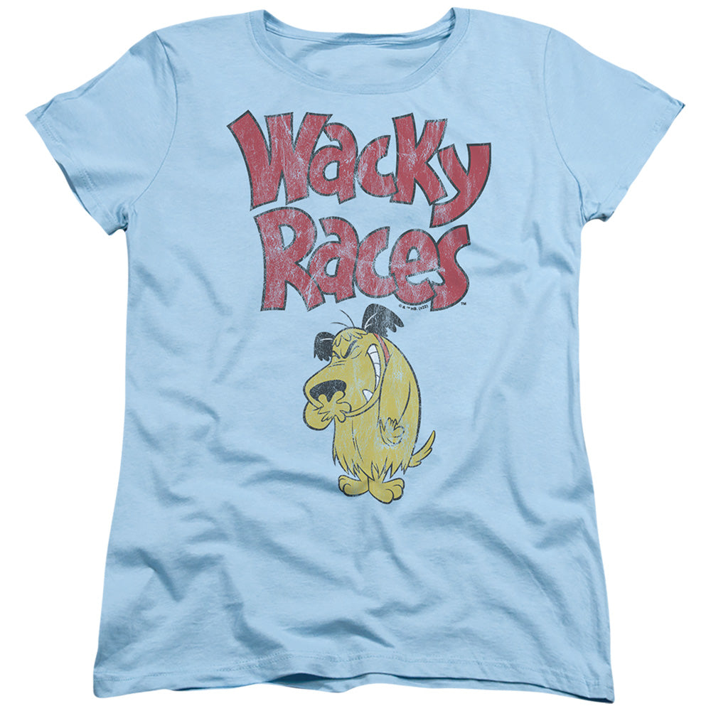 WACKY RACES : MUTTLEY 2 WOMENS SHORT SLEEVE Light Blue 2X