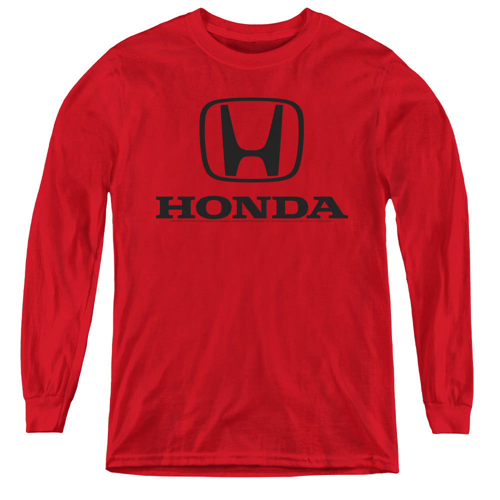 HONDA : STANDARD LOGO L\S YOUTH RED LG