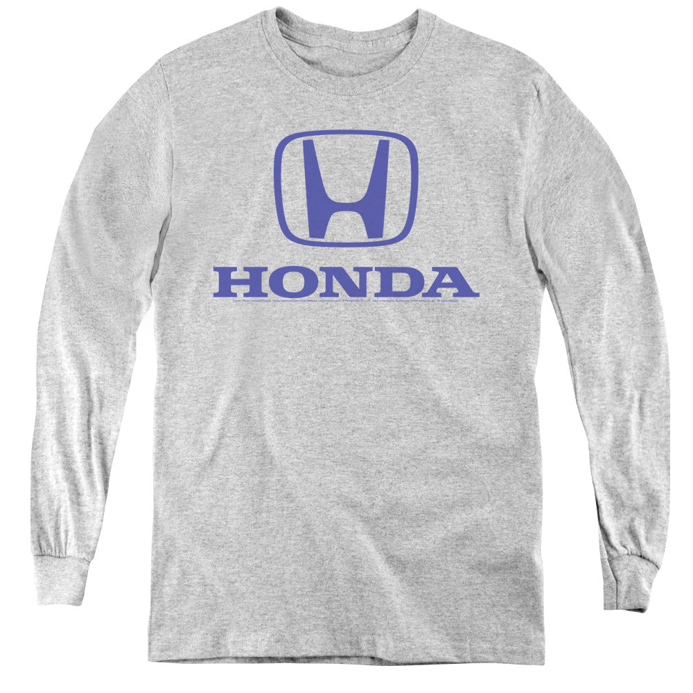 HONDA : STANDARD LOGO L\S YOUTH ATHLETIC HEATHER MD