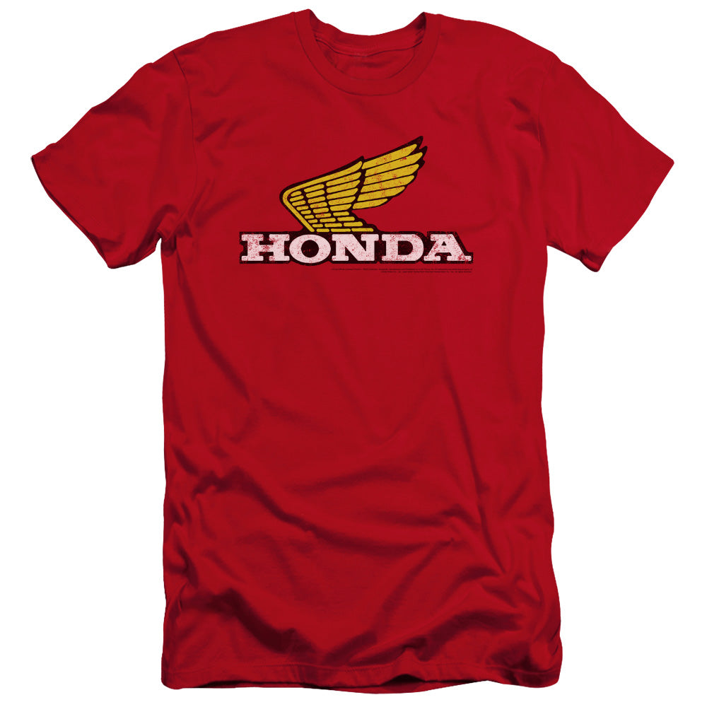 HONDA : YELLOW WING LOGO PREMIUM CANVAS ADULT SLIM FIT 30\1 Red 2X