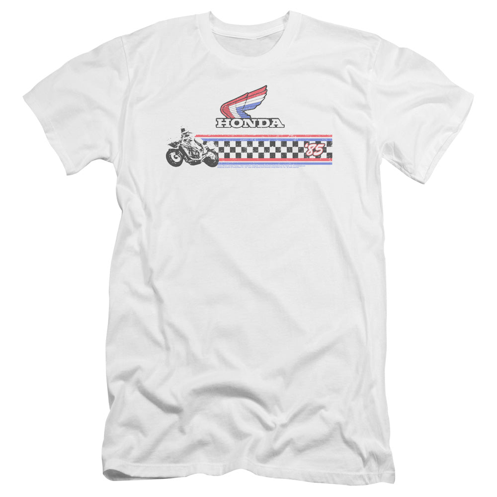 HONDA : 1985 RED WHITE BLUE PREMIUM CANVAS ADULT SLIM FIT 30\1 White SM