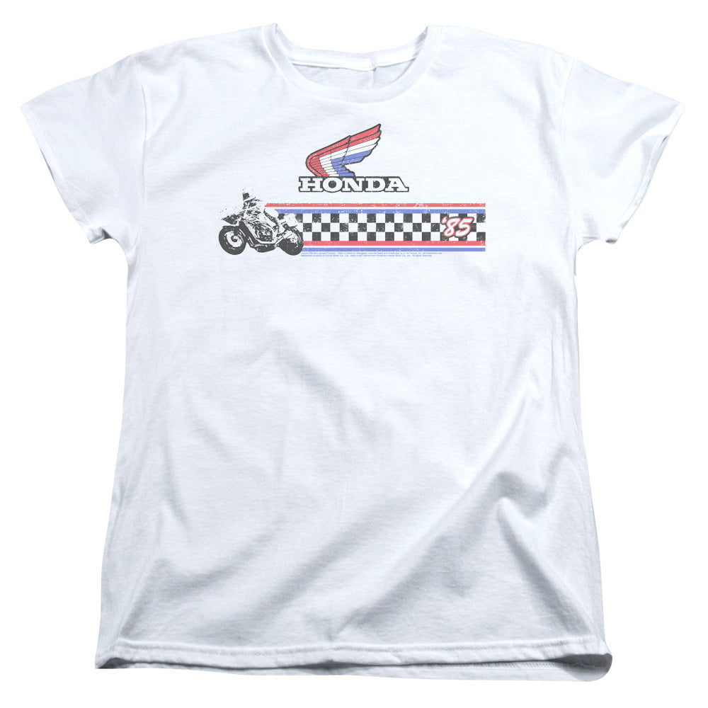 HONDA : 1985 RED WHITE BLUE WOMENS SHORT SLEEVE White 2X