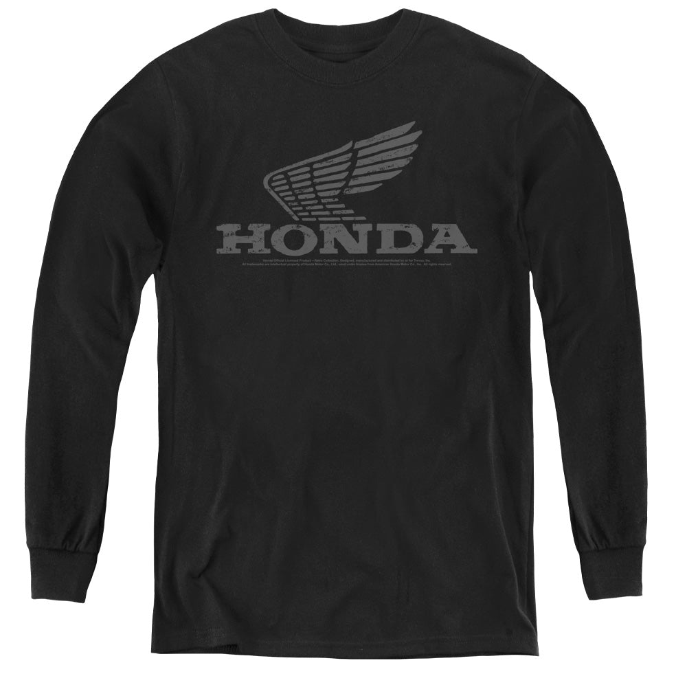 HONDA : VINTAGE WING L\S YOUTH BLACK LG