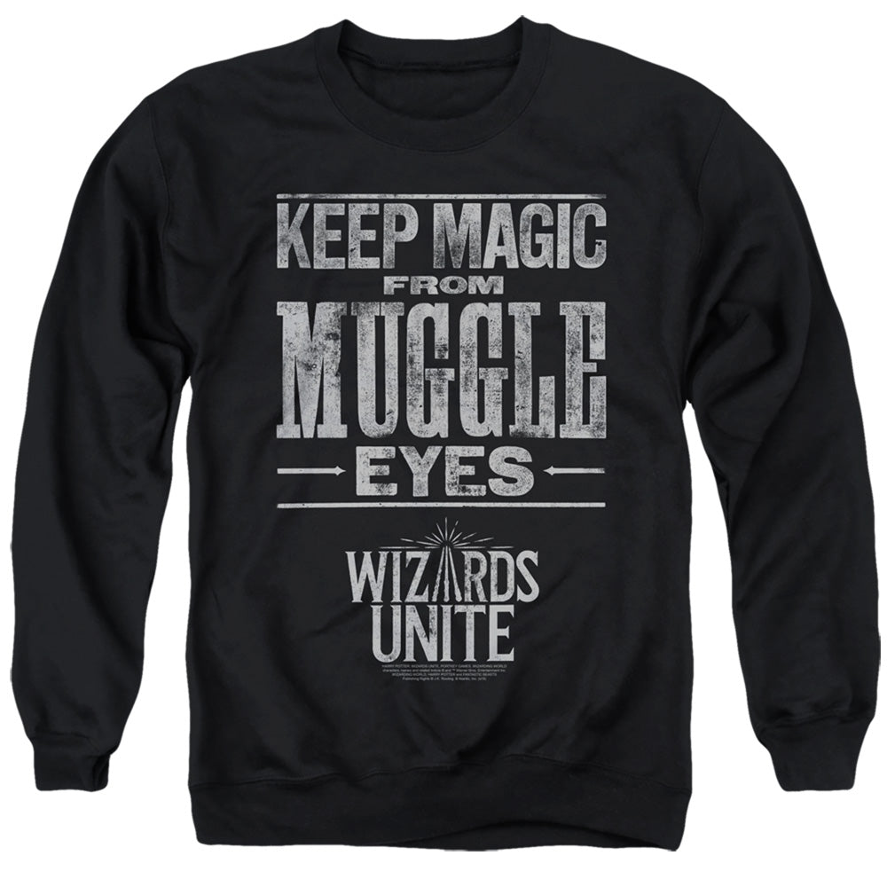 HARRY POTTER WIZARDS UNITE : HIDDEN MAGIC ADULT CREW SWEAT Black 2X