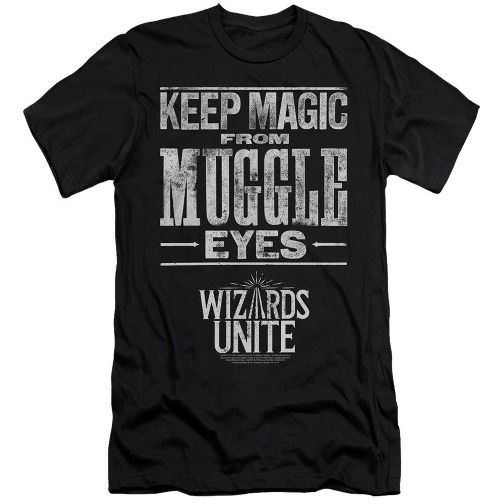 HARRY POTTER WIZARDS UNITE : HIDDEN MAGIC  PREMIUM CANVAS ADULT SLIM FIT 30\1 Black SM