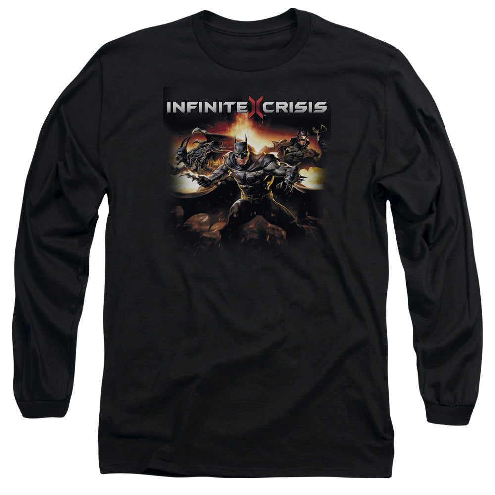 INFINITE CRISIS : BATMEN L\S ADULT T SHIRT 18\1 Black 2X