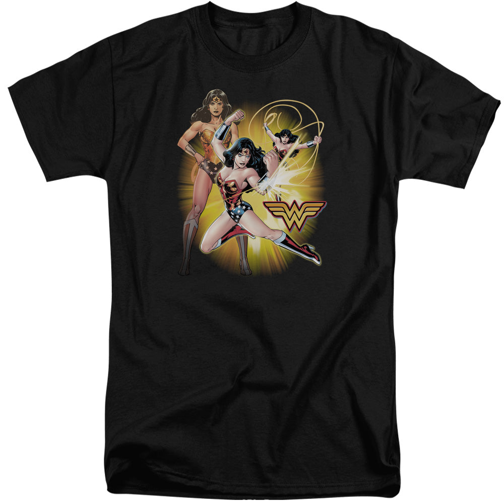 JUSTICE LEAGUE OF AMERICA : WONDER WOMAN S\S ADULT TALL BLACK 2X