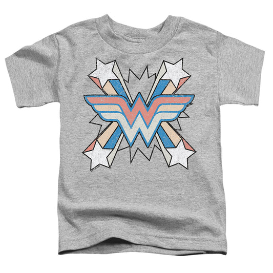 WONDER WOMAN : BURST 1 S\S TODDLER TEE Athletic Heather MD (3T)