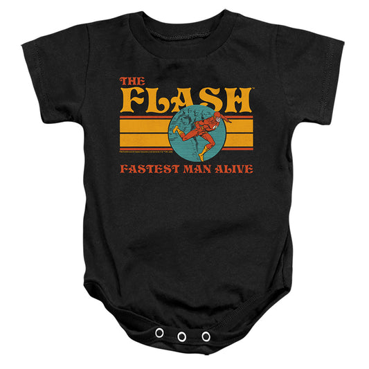 THE FLASH : 70'S FLASH 1 INFANT SNAPSUIT Black LG (18 Mo)