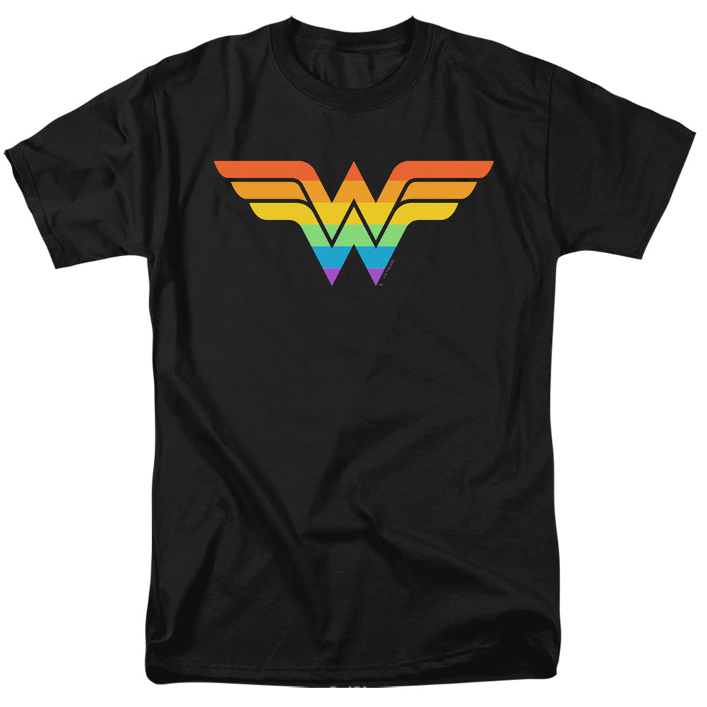 JUSTICE LEAGUE OF AMERICA : WONDER WOMAN RAINBOW S\S ADULT 18\1 Black 3X