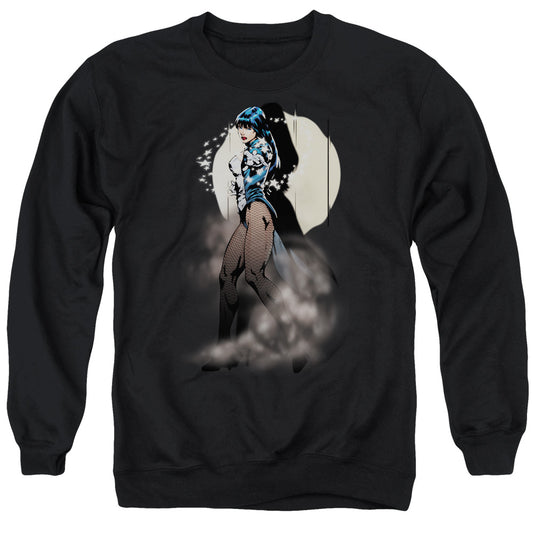 JUSTICE LEAGUE OF AMERICA : ZATANNA ILLUSION ADULT CREW NECK SWEATSHIRT BLACK LG