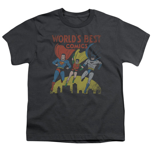 JUSTICE LEAGUE OF AMERICA : WORLD'S BEST S\S YOUTH 18\1 CHARCOAL XS