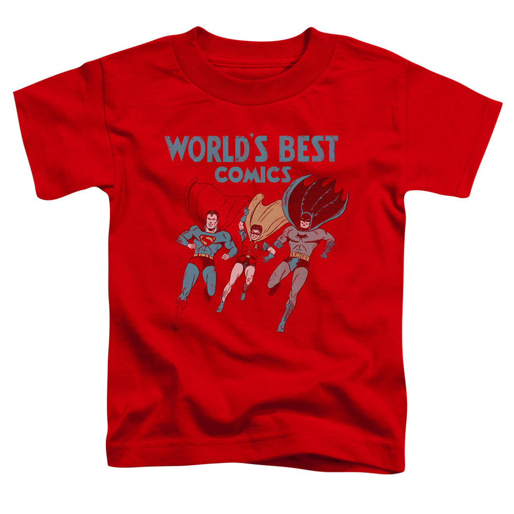 JUSTICE LEAGUE OF AMERICA : WORLD'S BEST S\S TODDLER TEE RED LG (4T)